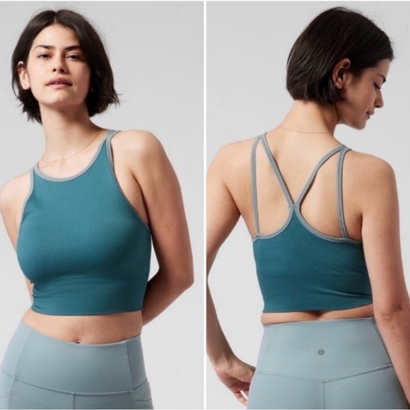 Athleta Other - Athleta Aurora High Neck Seemless Crop Top Camisole, SZ XXS